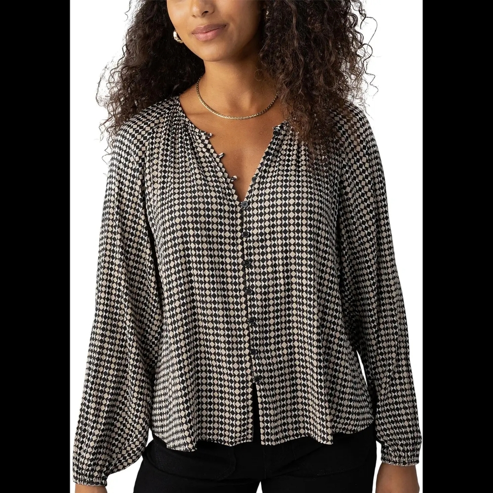 Sanctuary Geo Blouson blouse